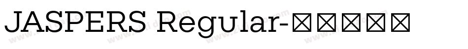 JASPERS Regular字体转换